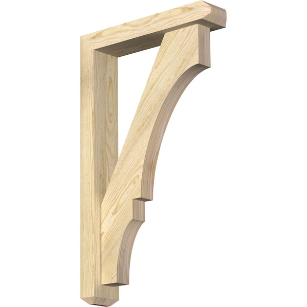 Ekena Millwork Balboa Craftsman Rough Sawn Bracket w/ Offset Brace, Douglas Fir, 4"W x 18"D x 30"H BKT0402X18X30BOA04RDF - main